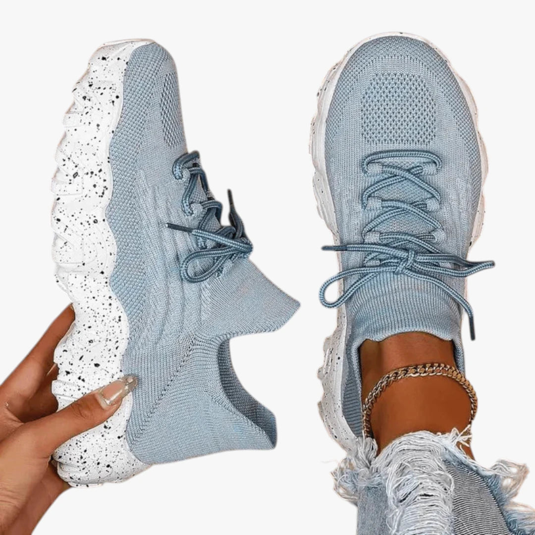 Dame Bløde Lette Sneakers med For og Snøre