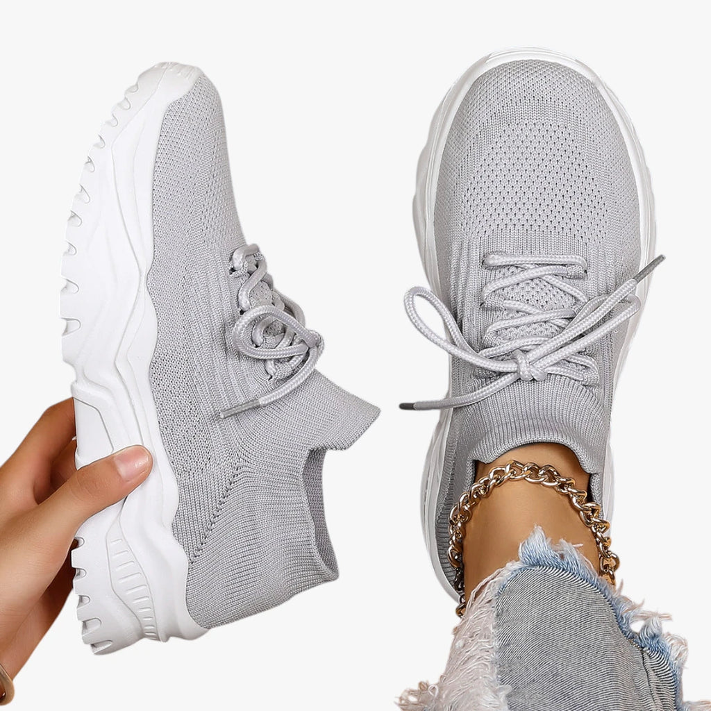 Dame Bløde Lette Sneakers med For og Snøre