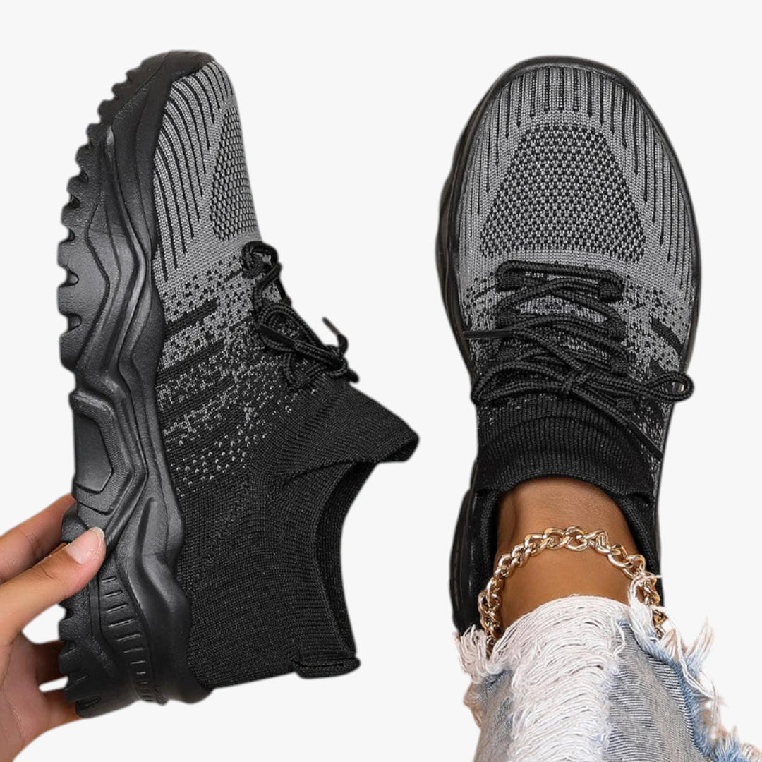 Dame Bløde Lette Sneakers med For og Snøre