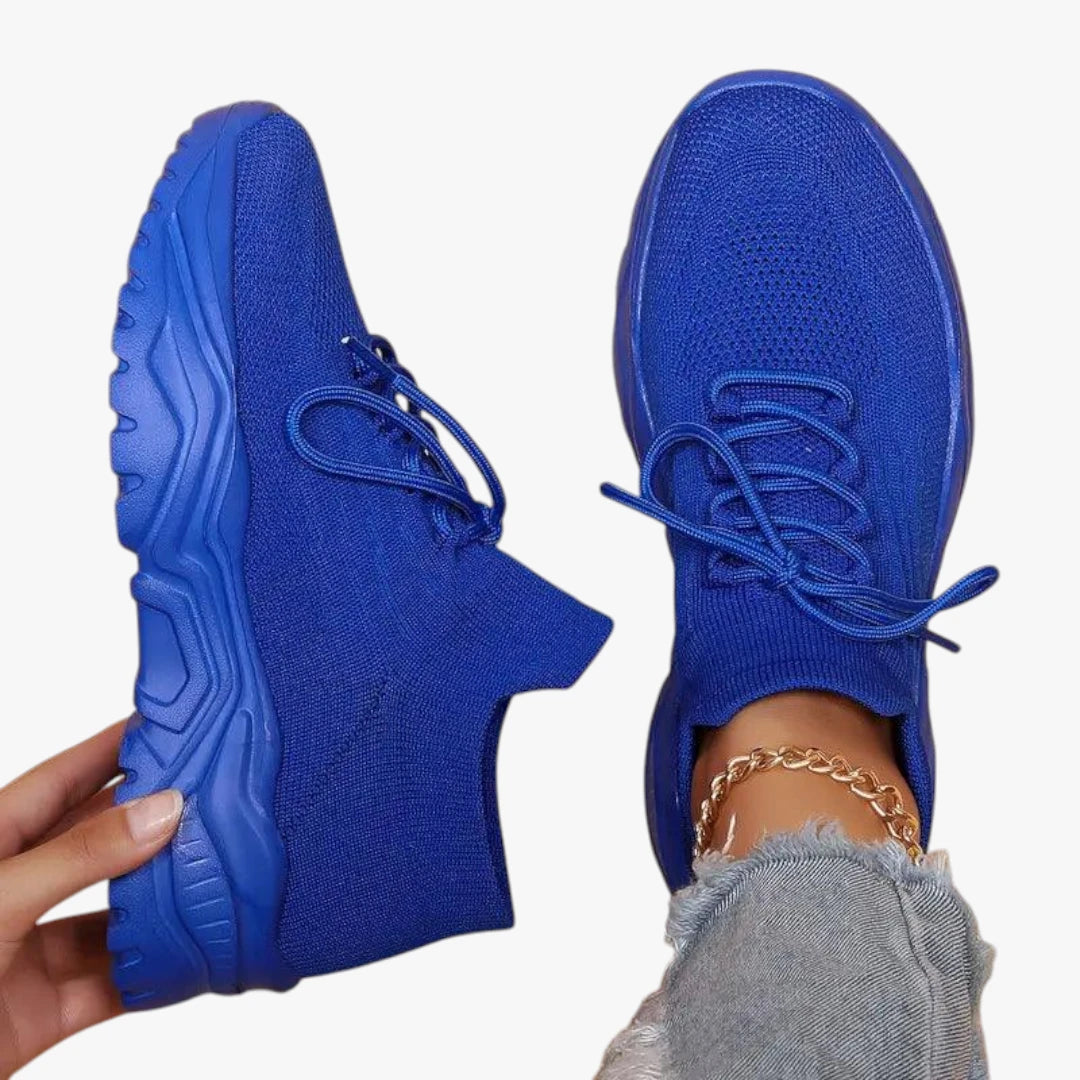 Dame Bløde Lette Sneakers med For og Snøre