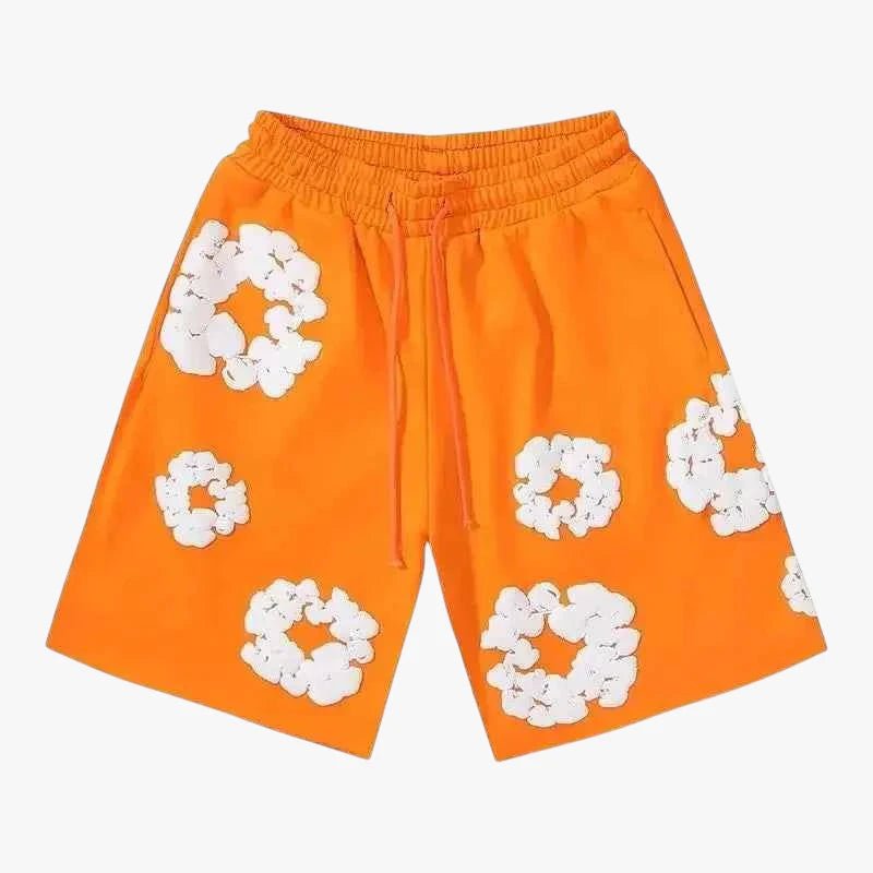 Dame Blomstret Shorts med Elastik Talje