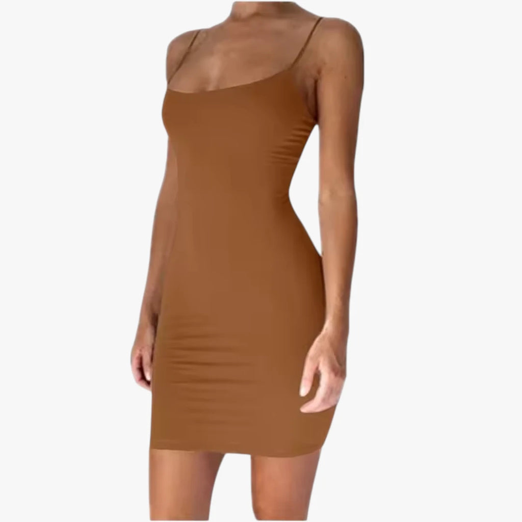Dame Bodycon Mini Sommerkjole med stram pasform