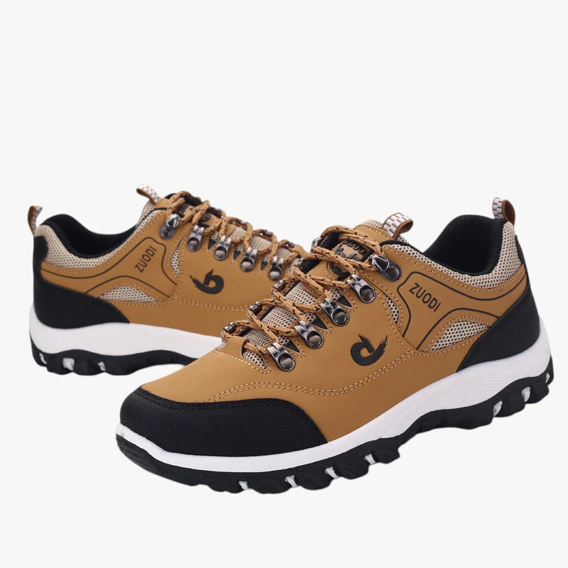 Herre Brede Lette Sneakers med Svangstøtte og Snøre