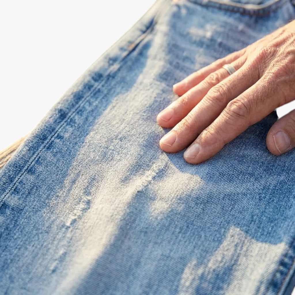 Dame Cropped Jeans med Lommer og Vidde i Benene