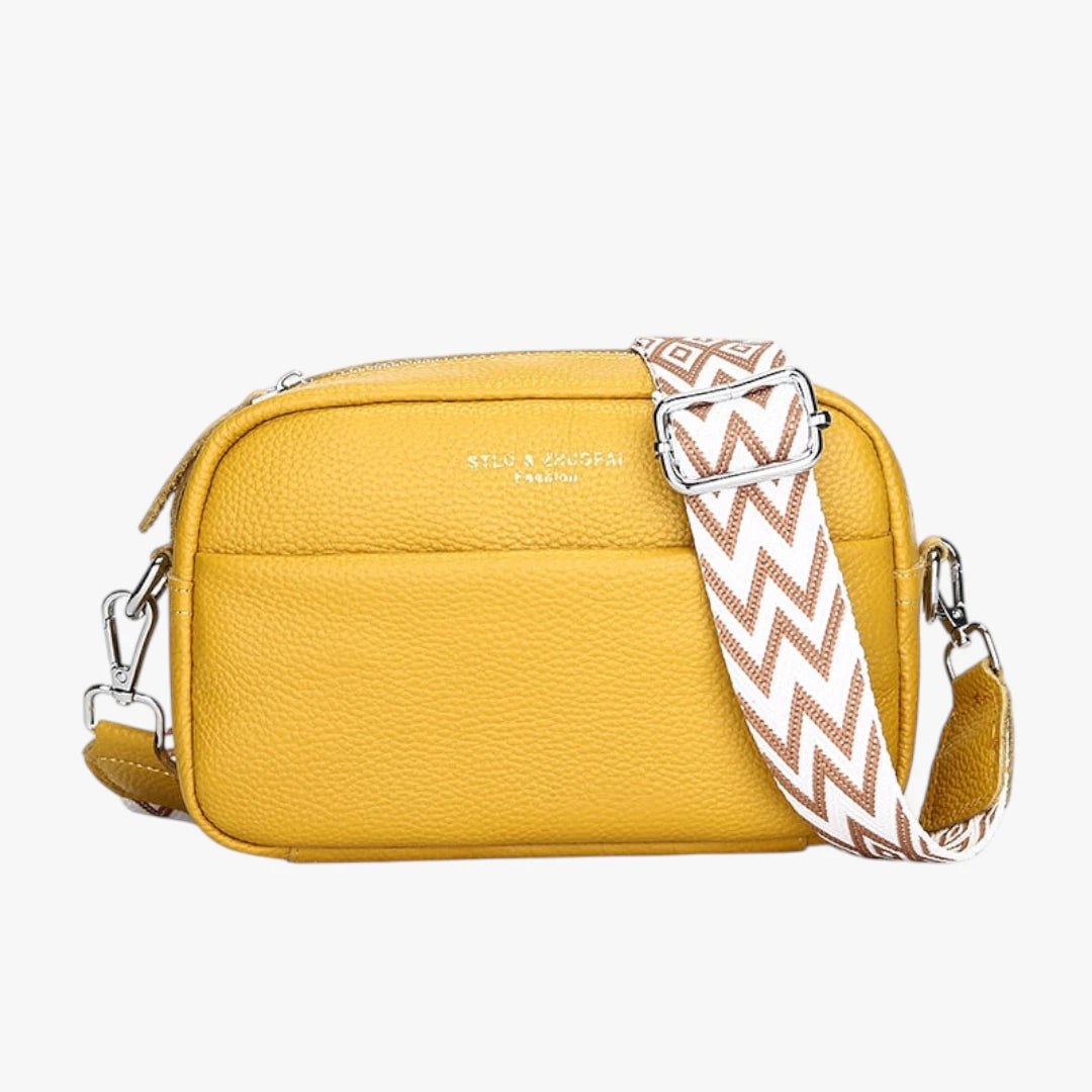 Dame Crossbody Taske med Lynlås og Rem