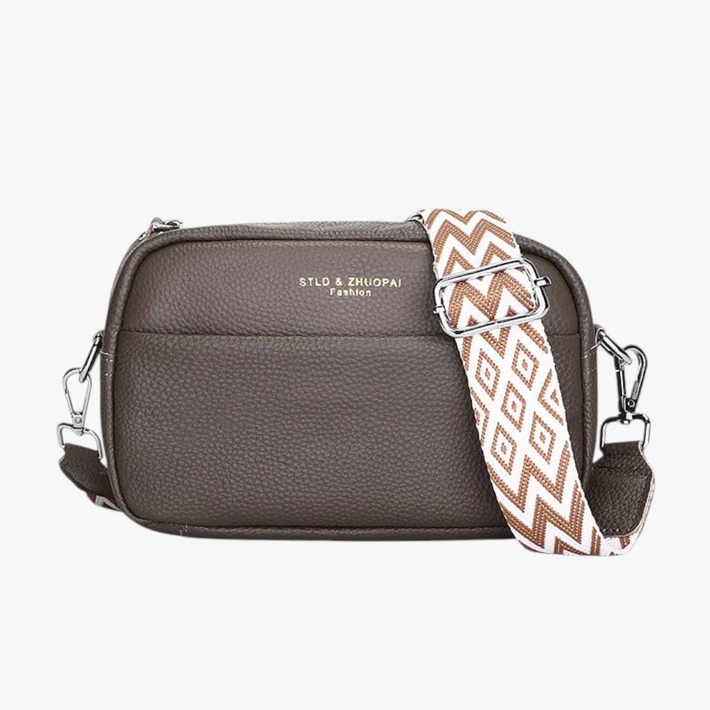 Dame Crossbody Taske med Lynlås og Rem