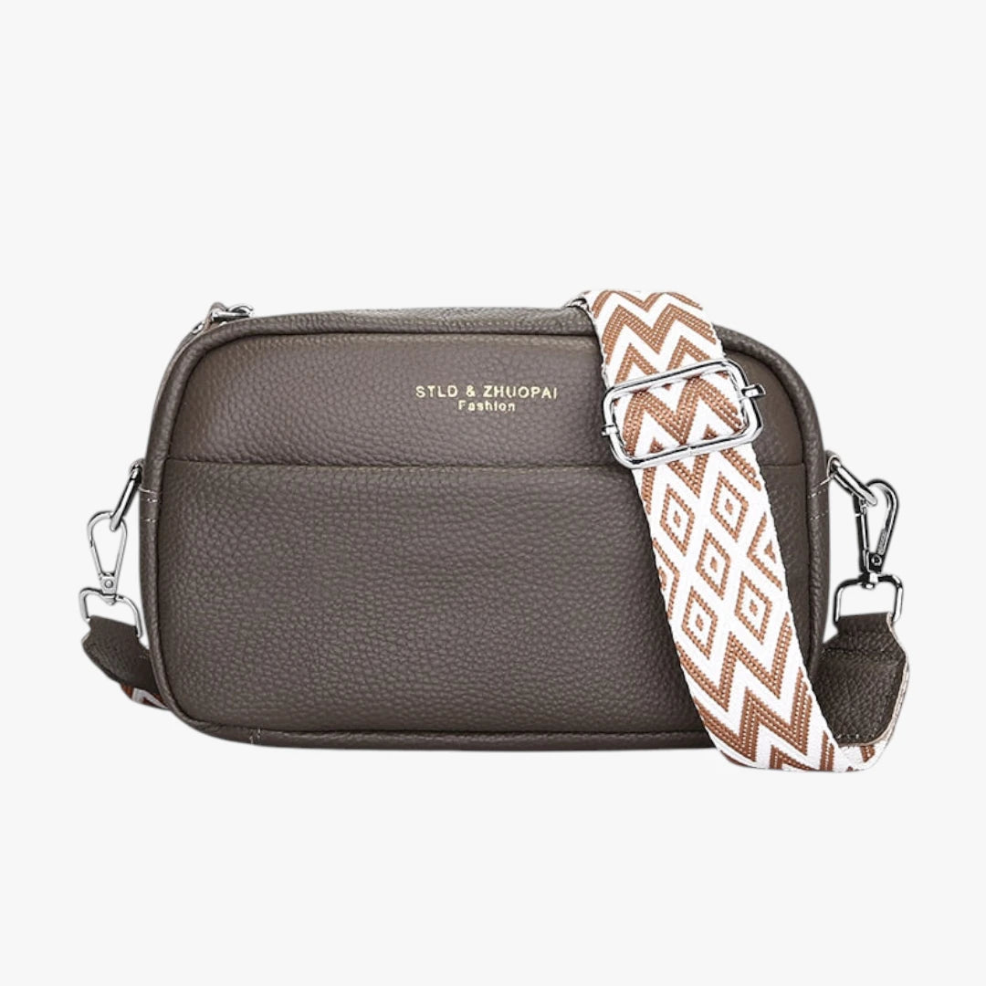 Dame Crossbody Taske med Lynlås og Rem