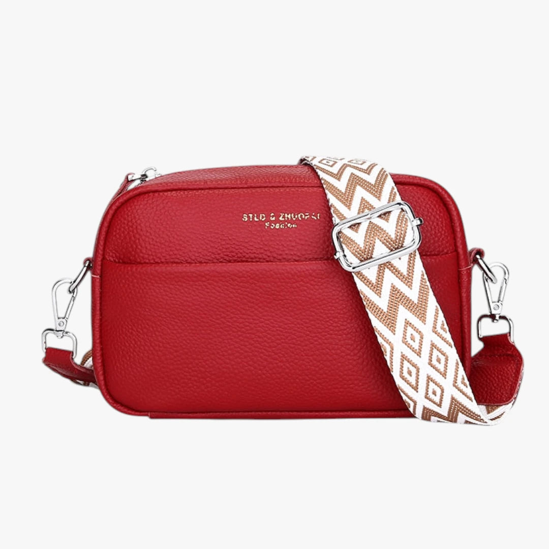 Dame Crossbody Taske med Lynlås og Rem