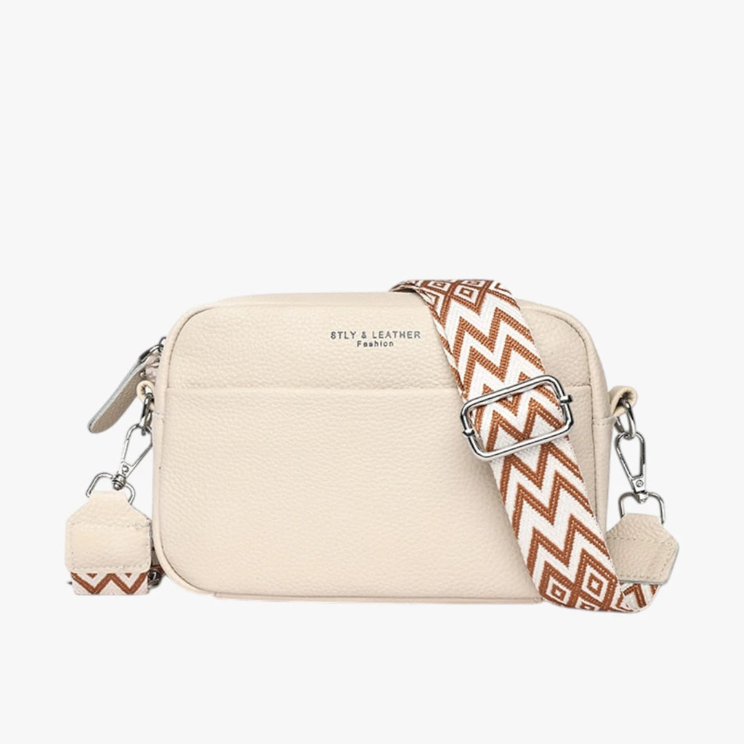 Dame Crossbody Taske med Lynlås og Rem