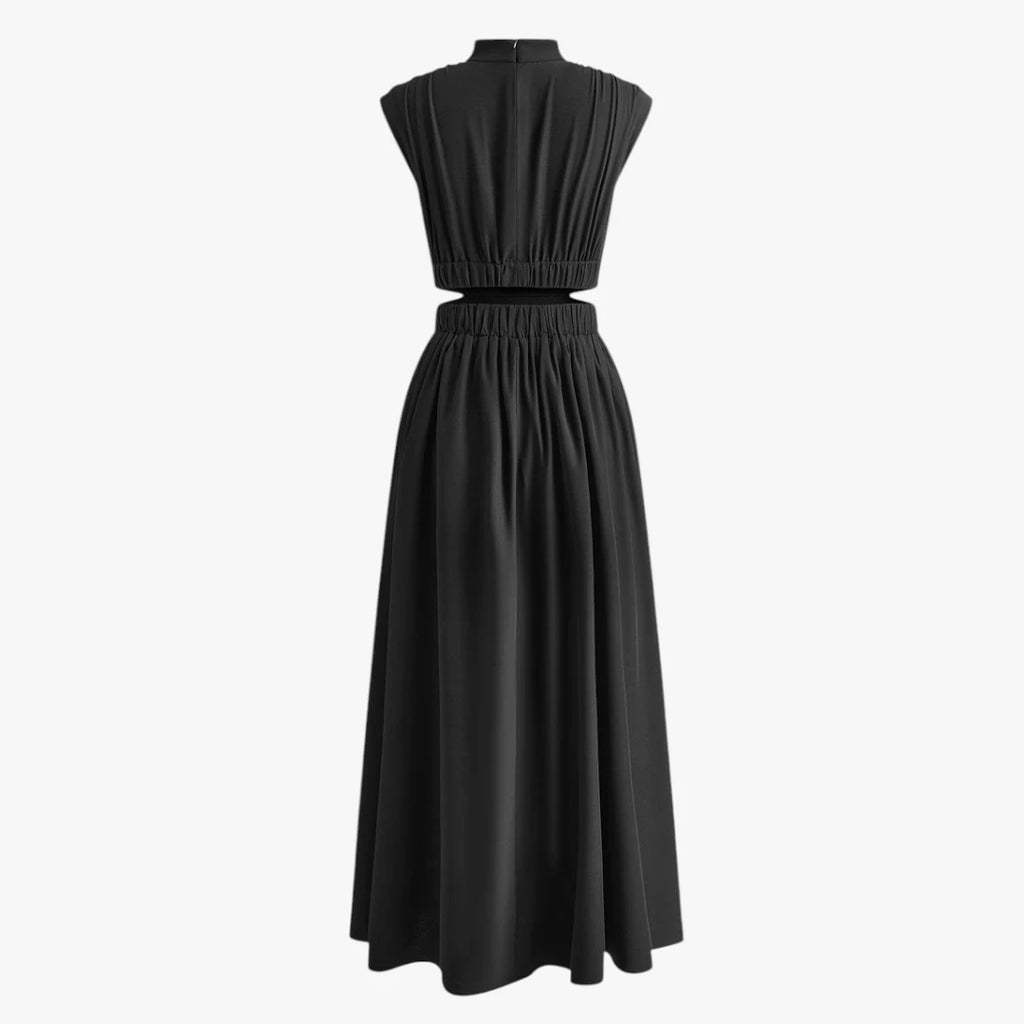 Dame Elegant Maxi Kjole til Bryllup med Cut Out