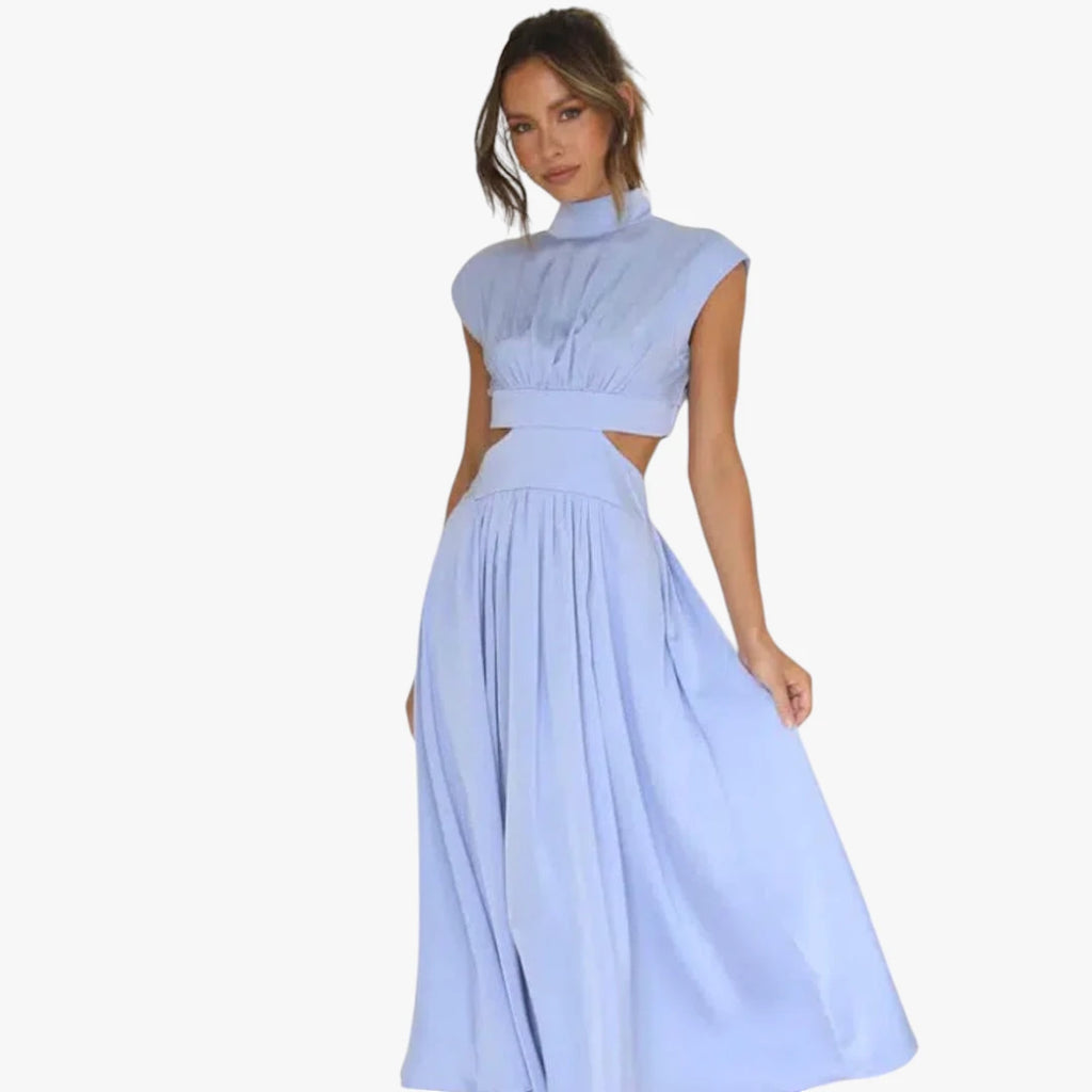 Dame Elegant Maxi Kjole til Bryllup med Cut Out