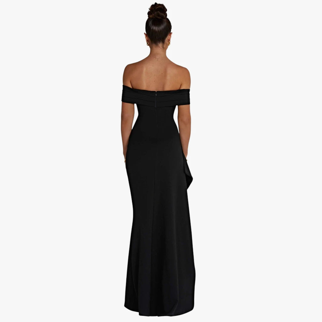 Dame Elegant Maxi Kjole til Bryllup med Off Shoulder