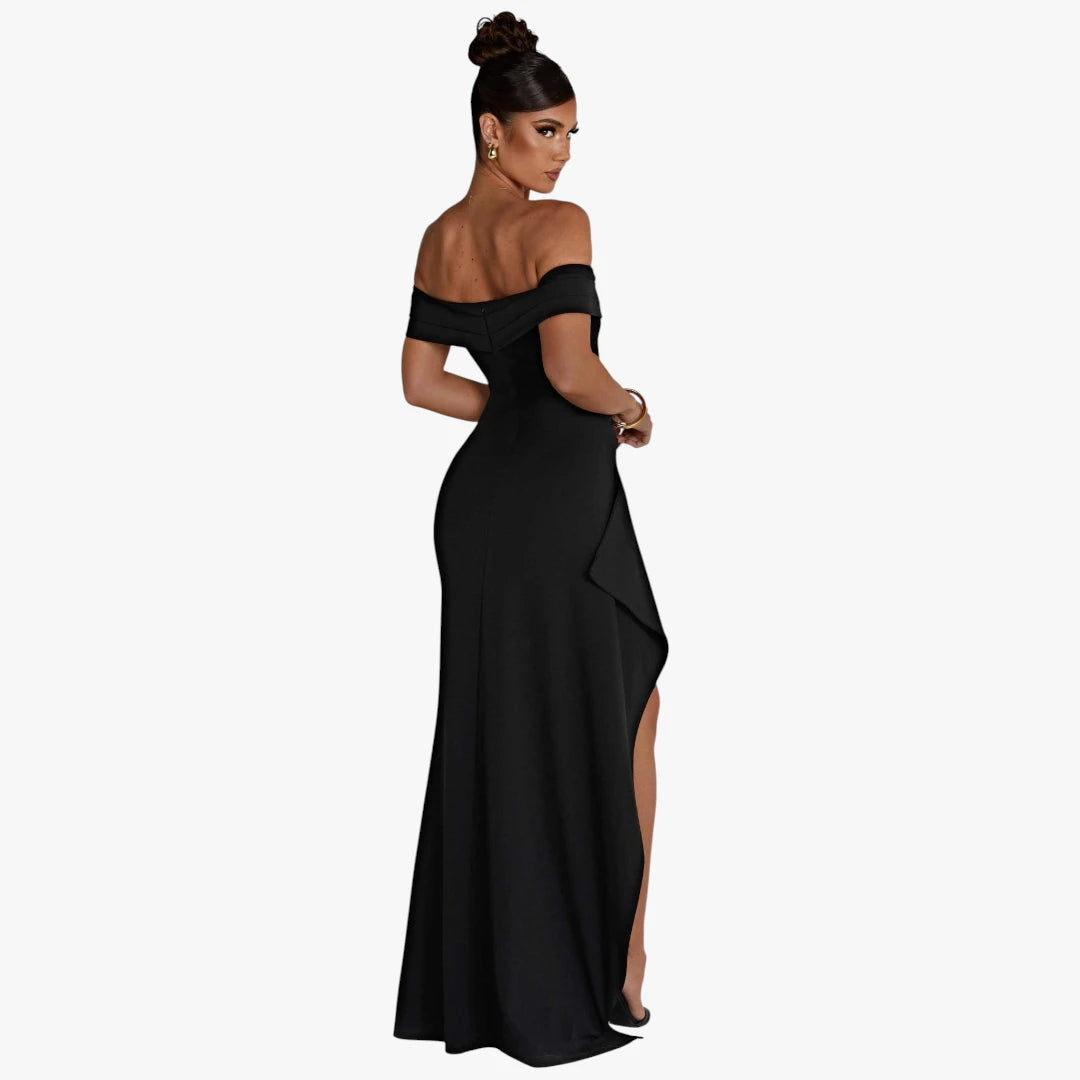 Dame Elegant Maxi Kjole til Bryllup med Off Shoulder