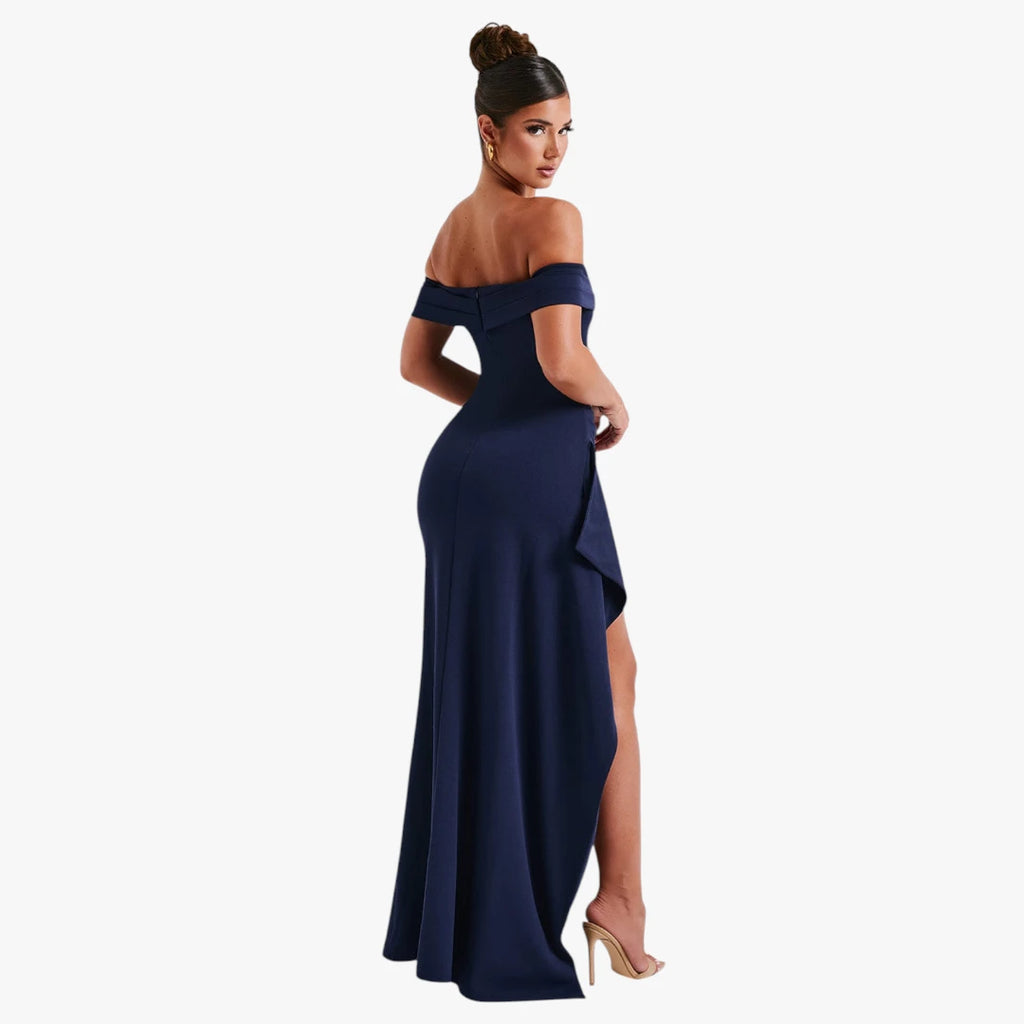 Dame Elegant Maxi Kjole til Bryllup med Off Shoulder