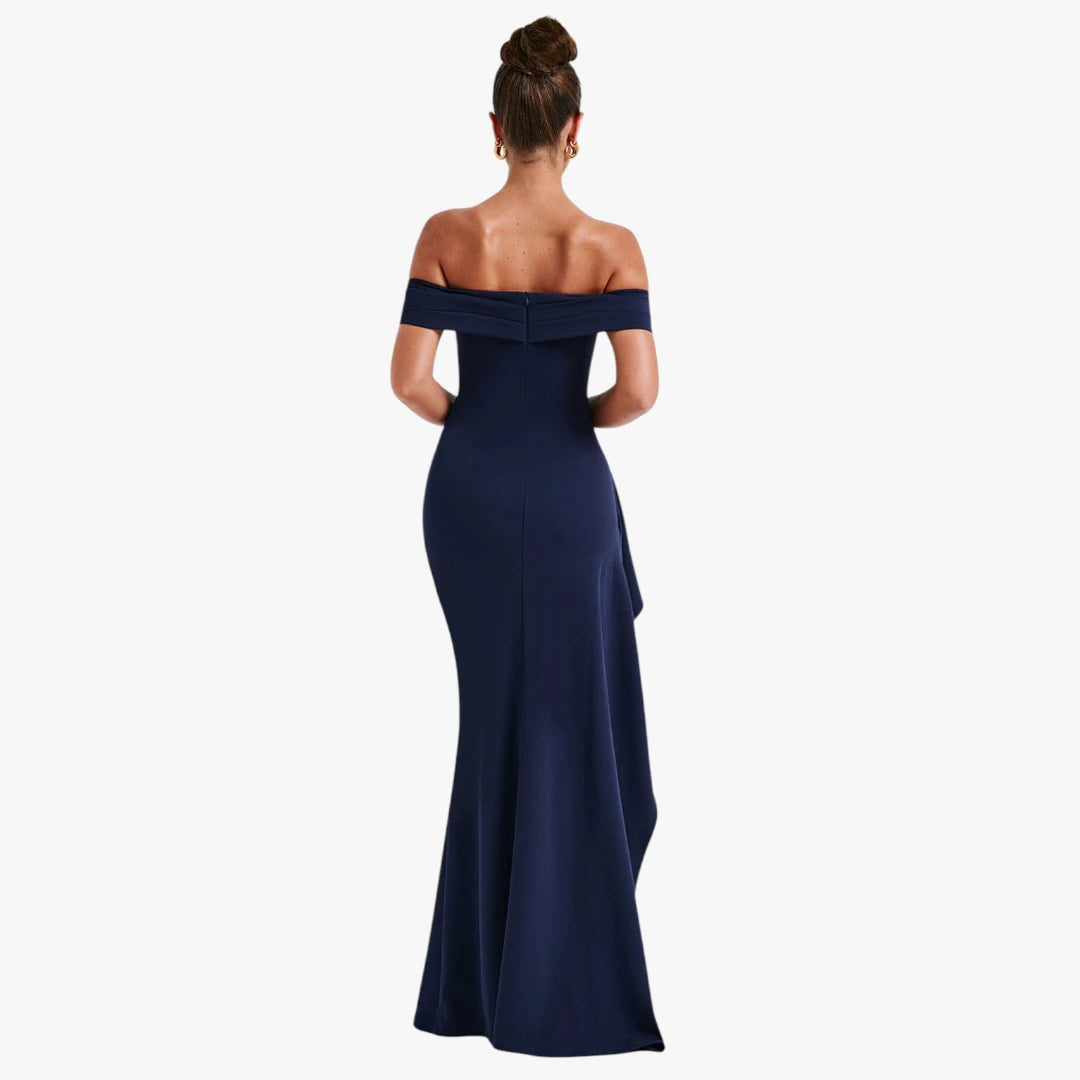 Dame Elegant Maxi Kjole til Bryllup med Off Shoulder
