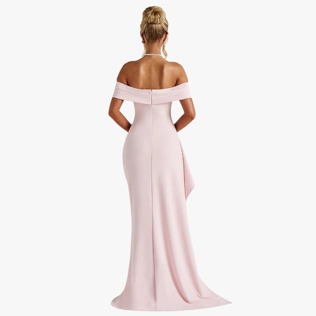 Dame Elegant Maxi Kjole til Bryllup med Off Shoulder