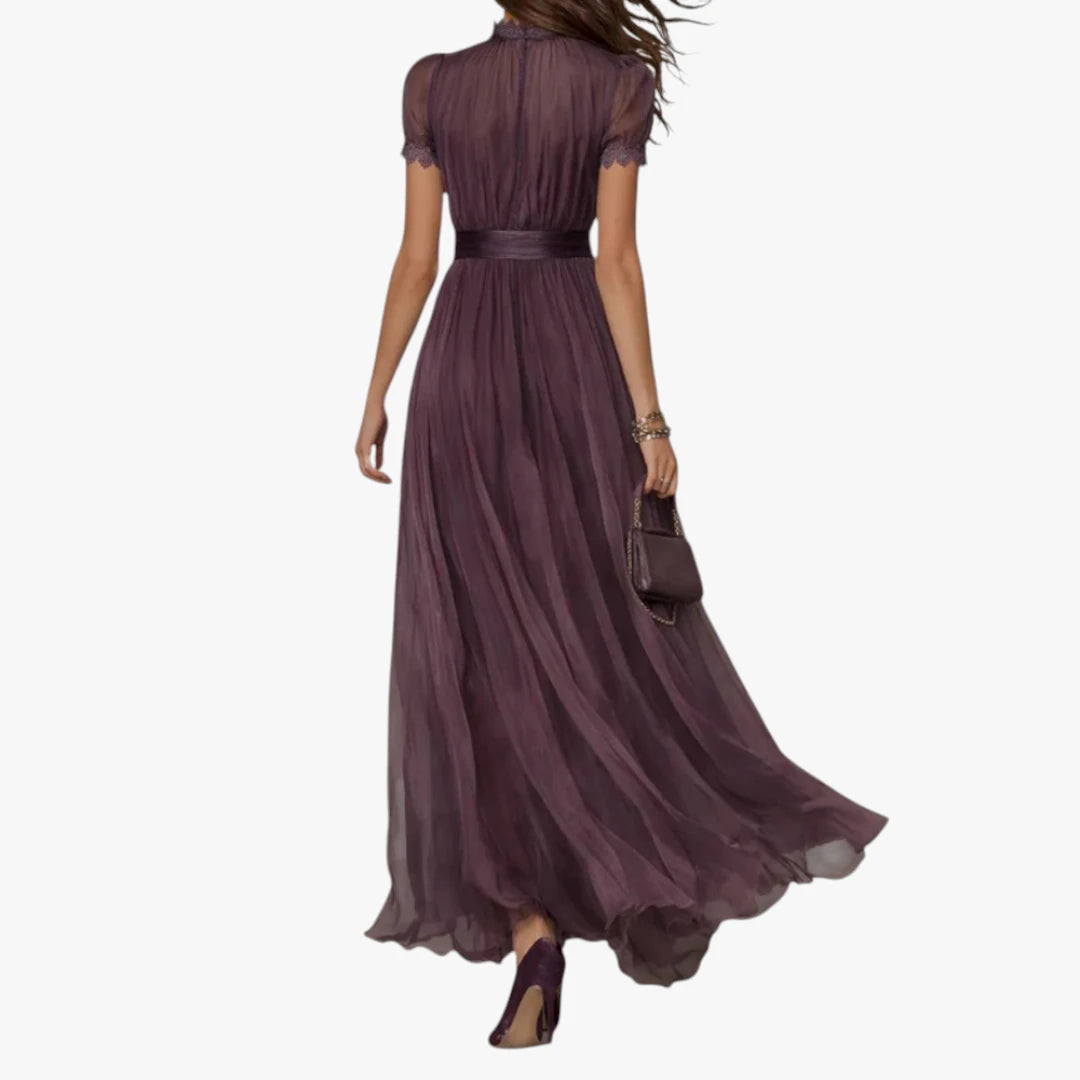 Dame Elegant Maxi Kjole til Bryllup med Pufærmer