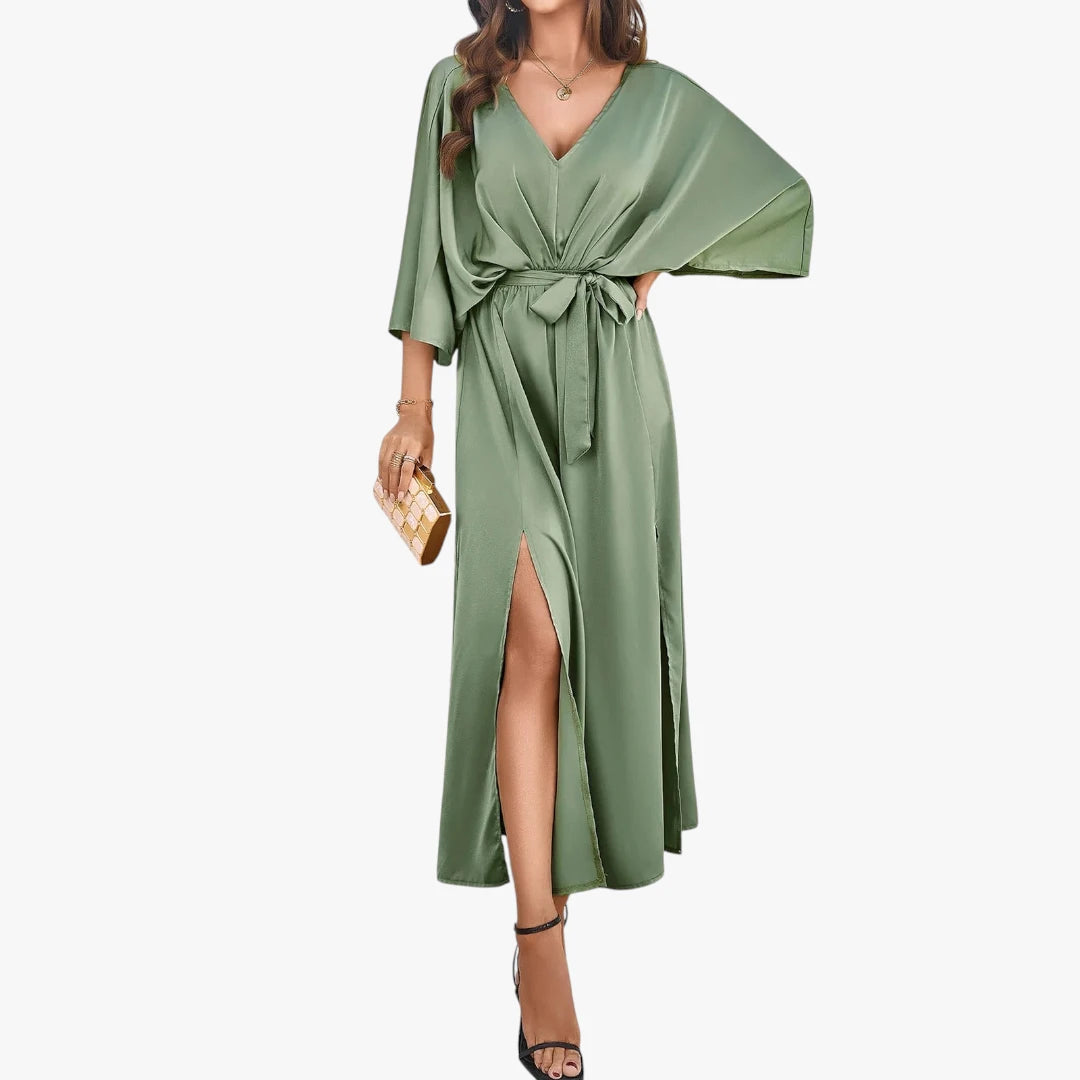 Dame Elegant Maxi Kjole til Bryllup med V-Udsætning