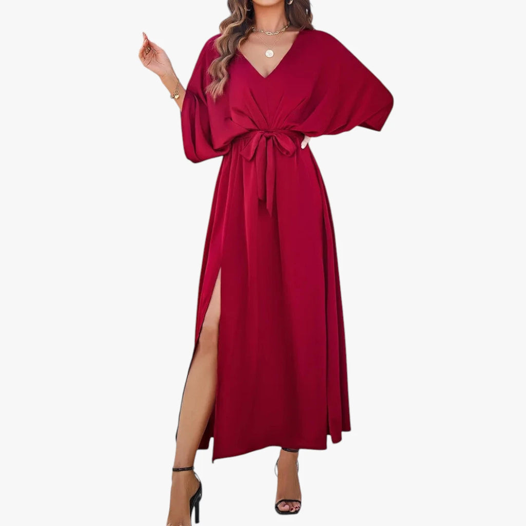 Dame Elegant Maxi Kjole til Bryllup med V-Udsætning