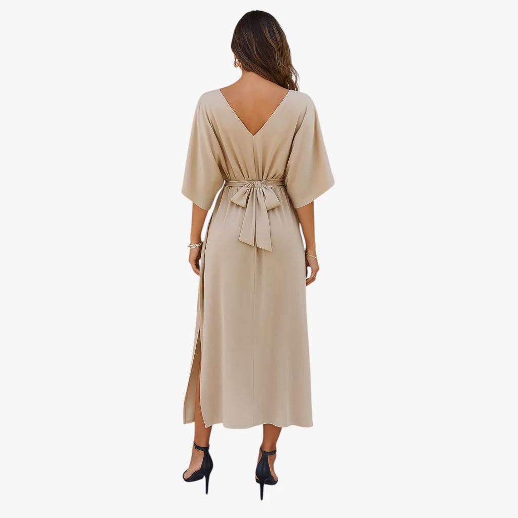 Dame Elegant Maxi Kjole til Bryllup med V-Udsætning