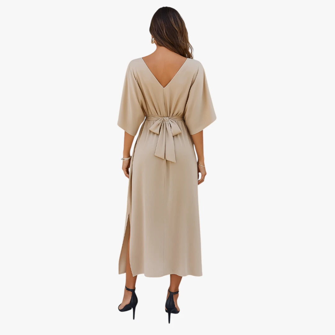 Dame Elegant Maxi Kjole til Bryllup med V-Udsætning