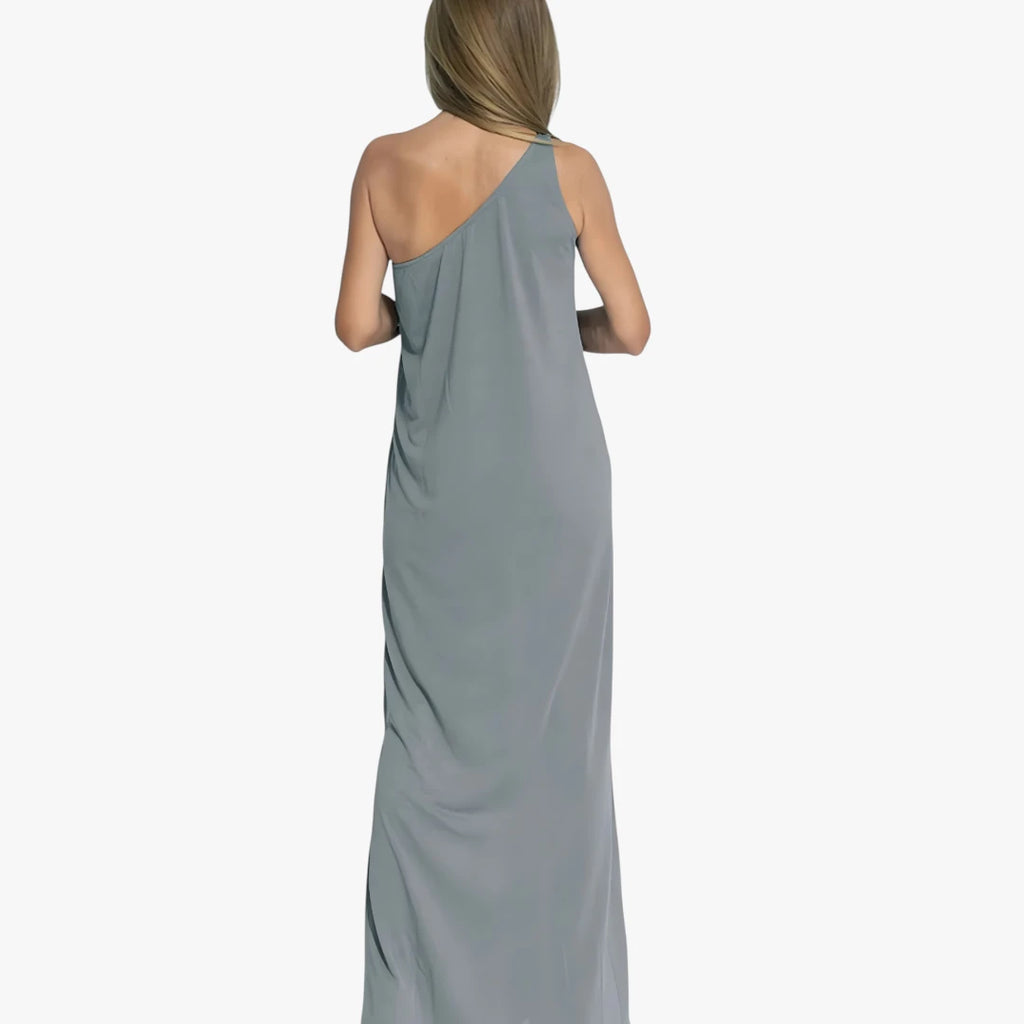 Dame Elegant Maxi Sommerkjole med One Shoulder