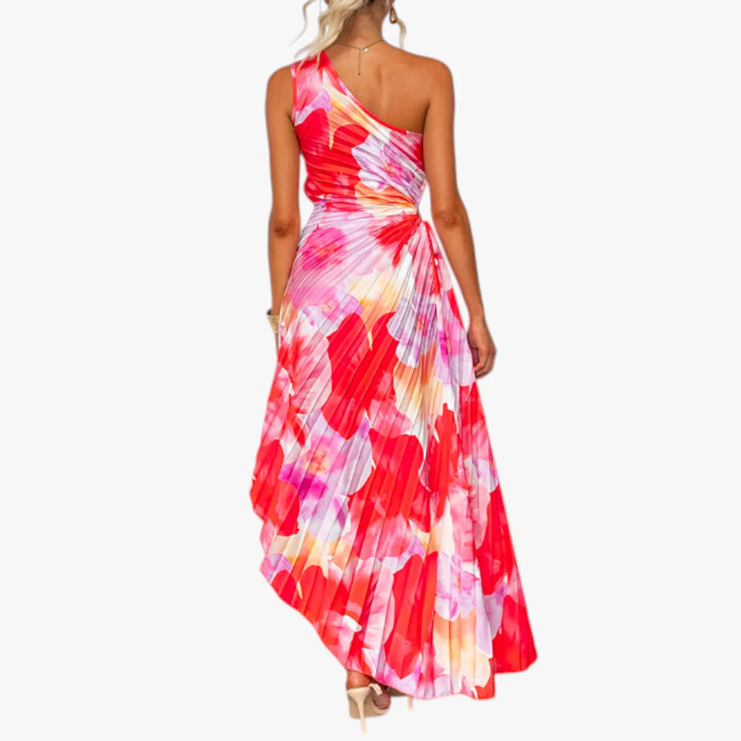 Dame Elegant Maxi Sommerkjole med One Shoulder