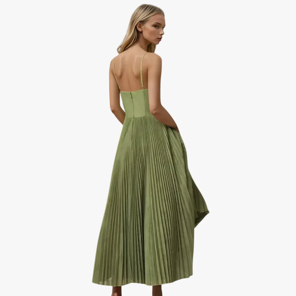 Dame Elegant Midi Kjole til Bryllup med Korset