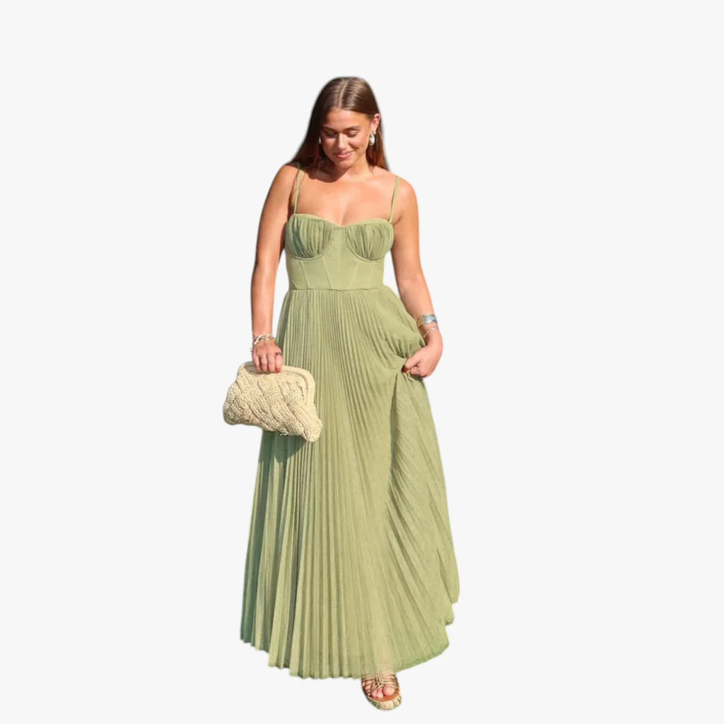 Dame Elegant Midi Kjole til Bryllup med Korset