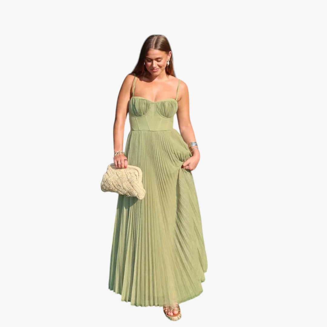 Dame Elegant Midi Kjole til Bryllup med Korset