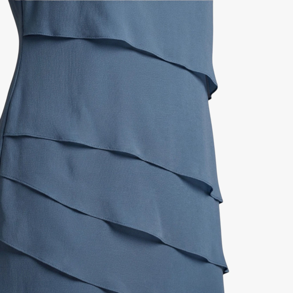 Dame Elegant Midi Sommerkjole med Ærmer