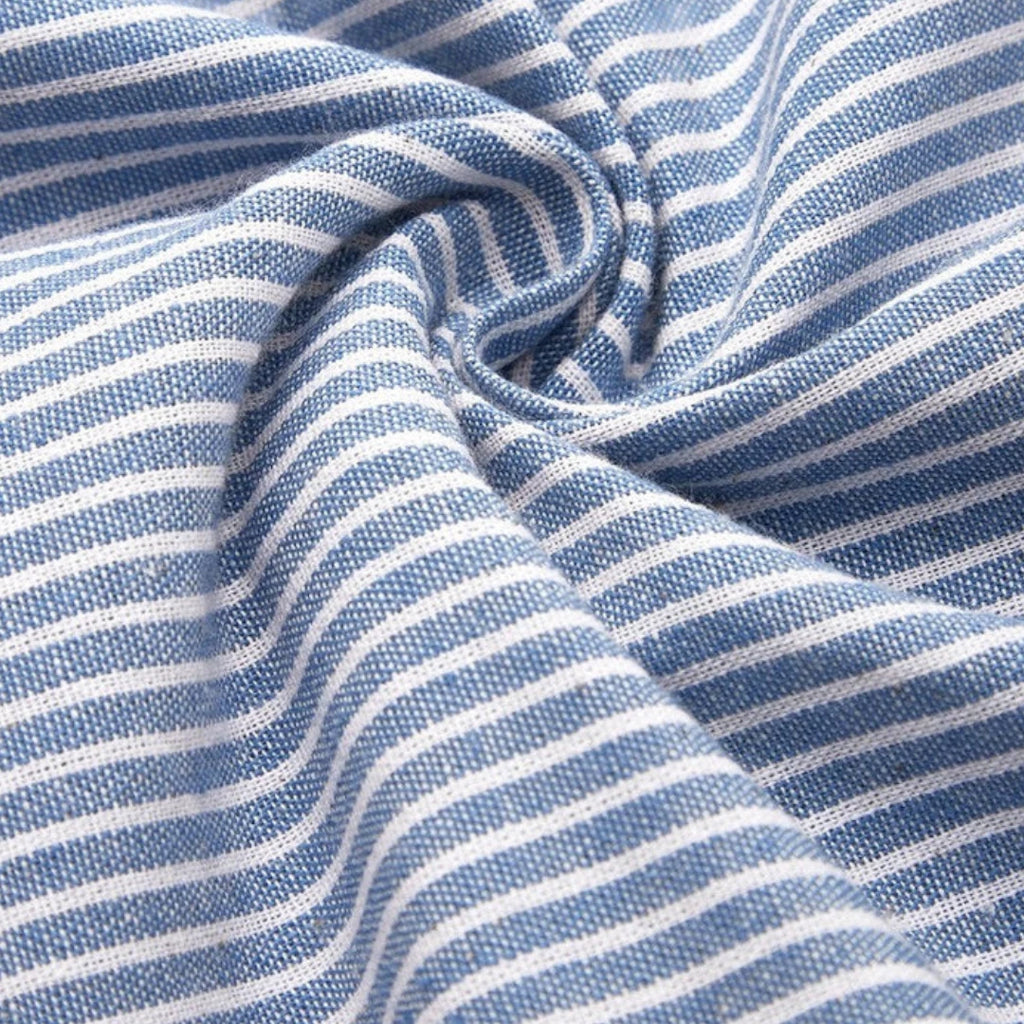 Dame Elegant Midi Sommerkjole med Knapper og Korte Ærmer