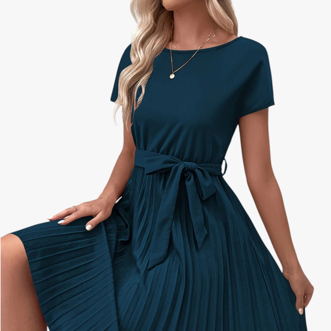 Dame Elegant Midi Sommerkjole med Smock