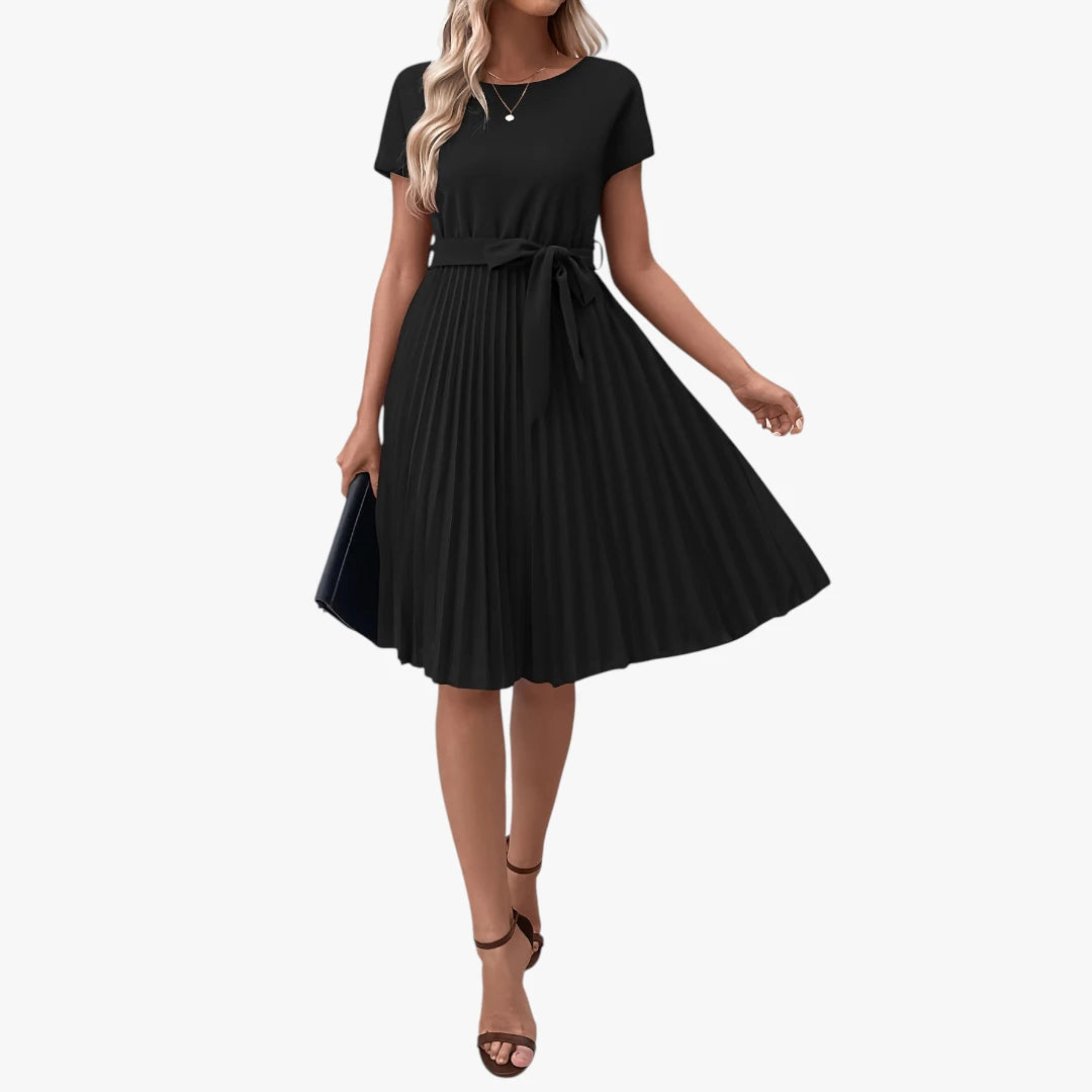 Dame Elegant Midi Sommerkjole med Smock