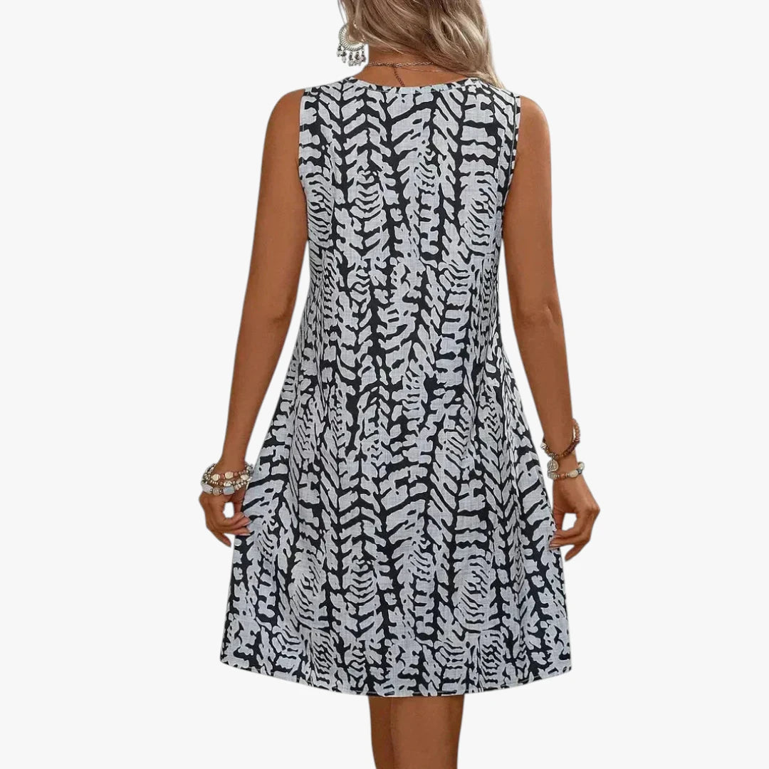 Dame Elegant Mini Sommerkjole Uden Ærmer