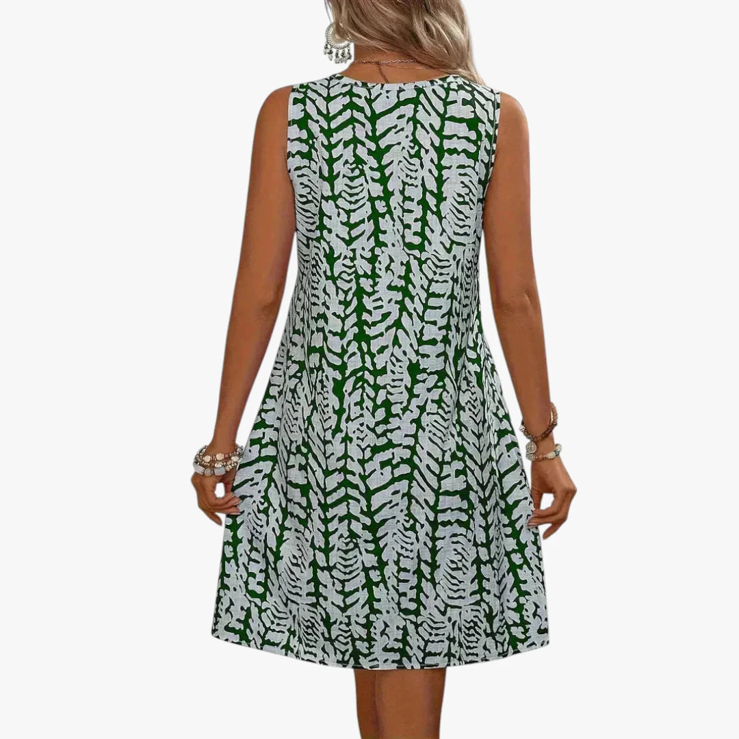 Dame Elegant Mini Sommerkjole Uden Ærmer