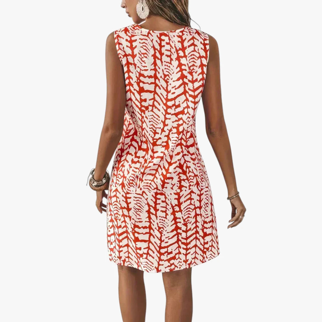 Dame Elegant Mini Sommerkjole Uden Ærmer