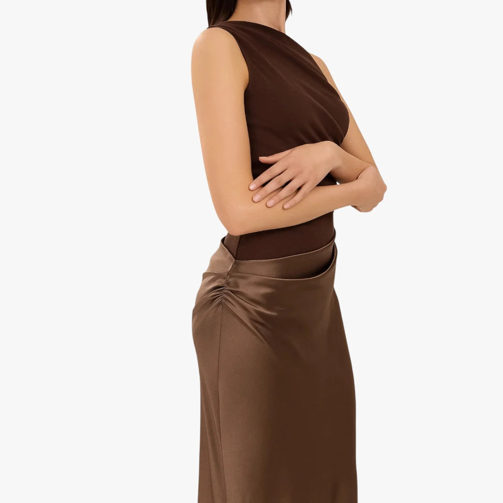 Dame Bodycon Maxi Kjole til Bryllup med One Shoulder