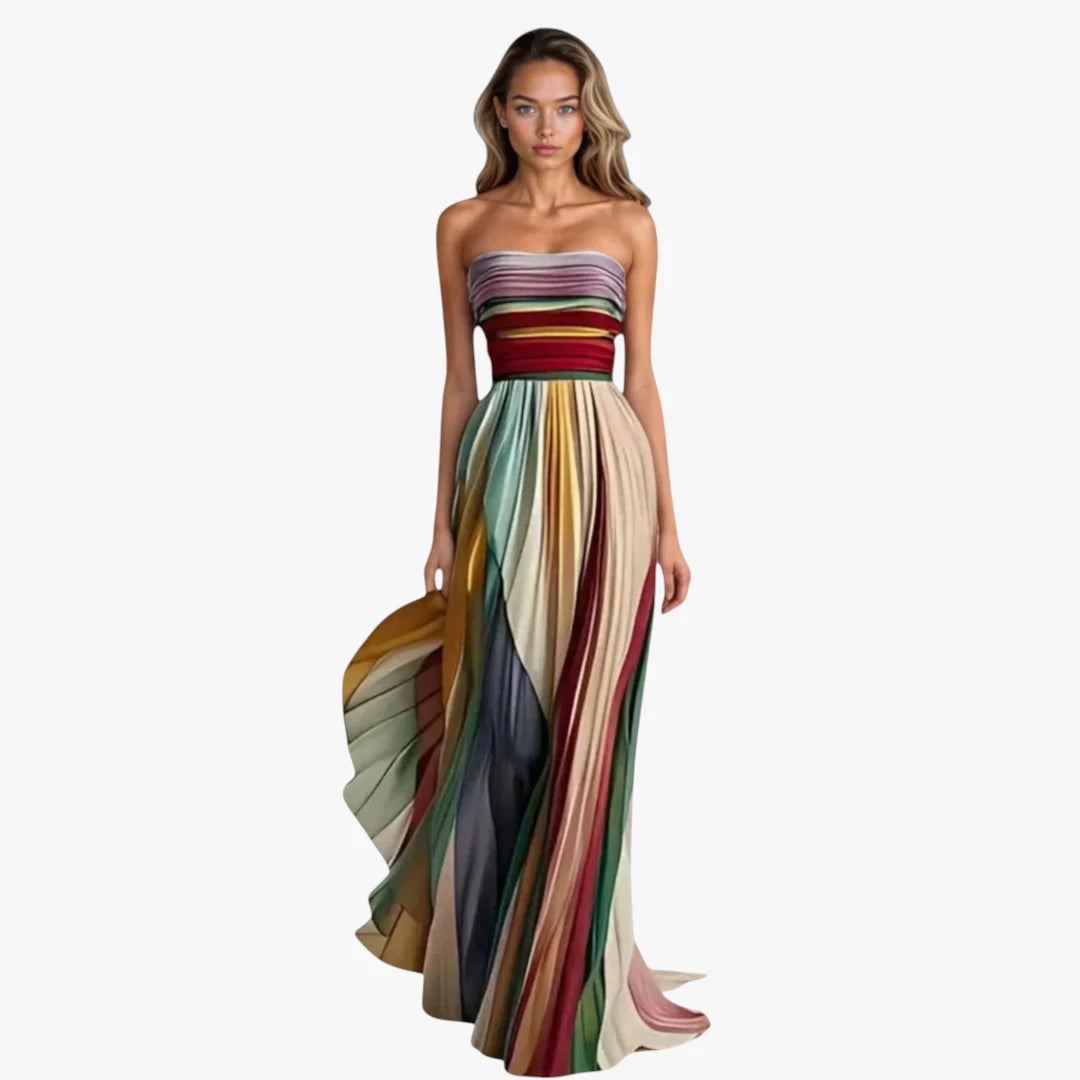 Dame Festiv Maxi Sommerkjole med Bandeau