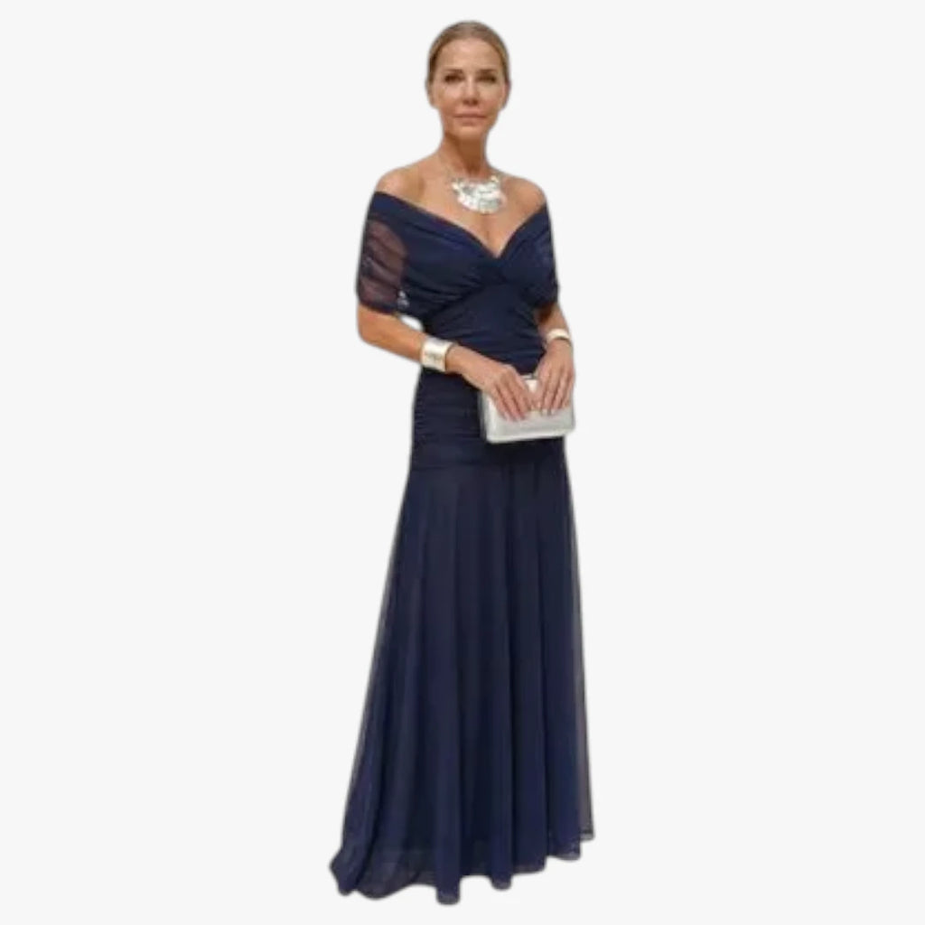 Dame Festlig Maxi Kjole til Bryllup med Off Shoulder