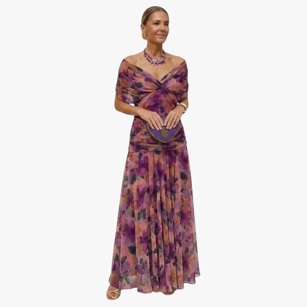 Dame Festlig Maxi Kjole til Bryllup med Off Shoulder