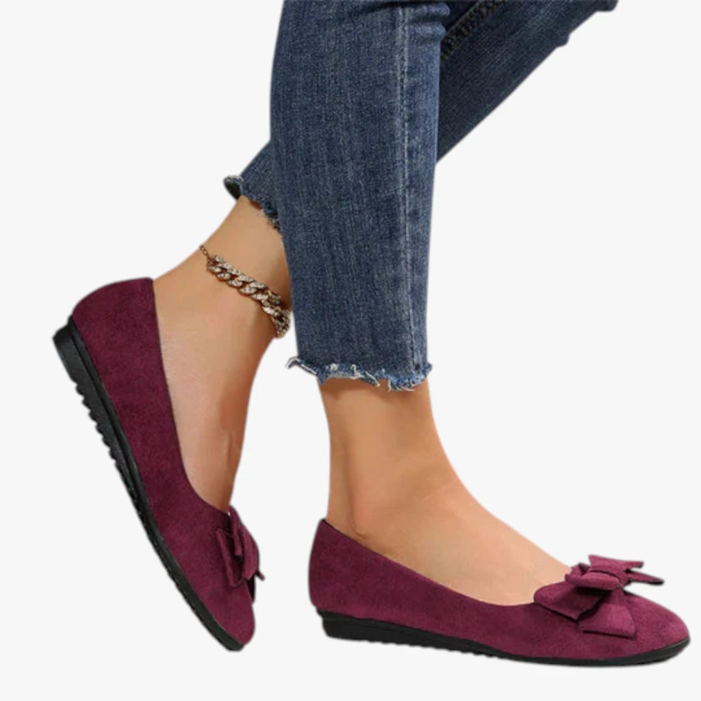 Dame Flade Ballerina Sko med Slip-on og Svangstøtte