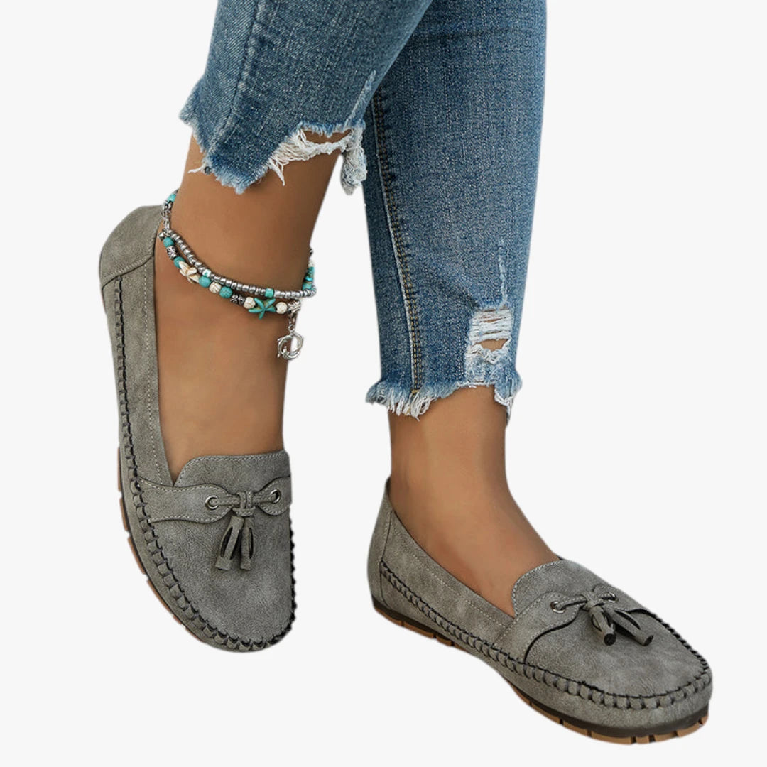 Dame Flade Lette Loafers med Snøre og For