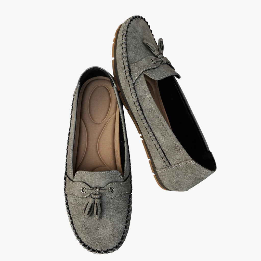 Dame Flade Lette Loafers med Snøre og For