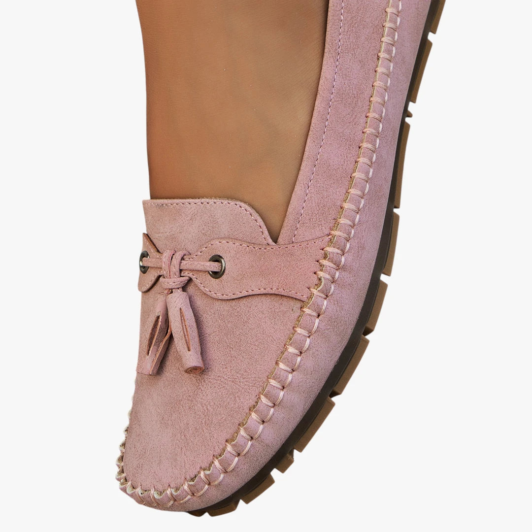 Dame Flade Lette Loafers med Snøre og For