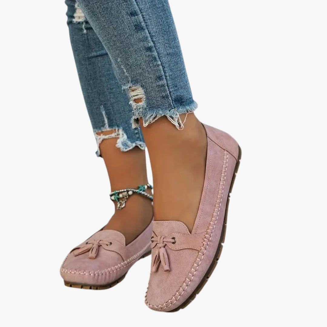 Dame Flade Lette Loafers med Snøre og For