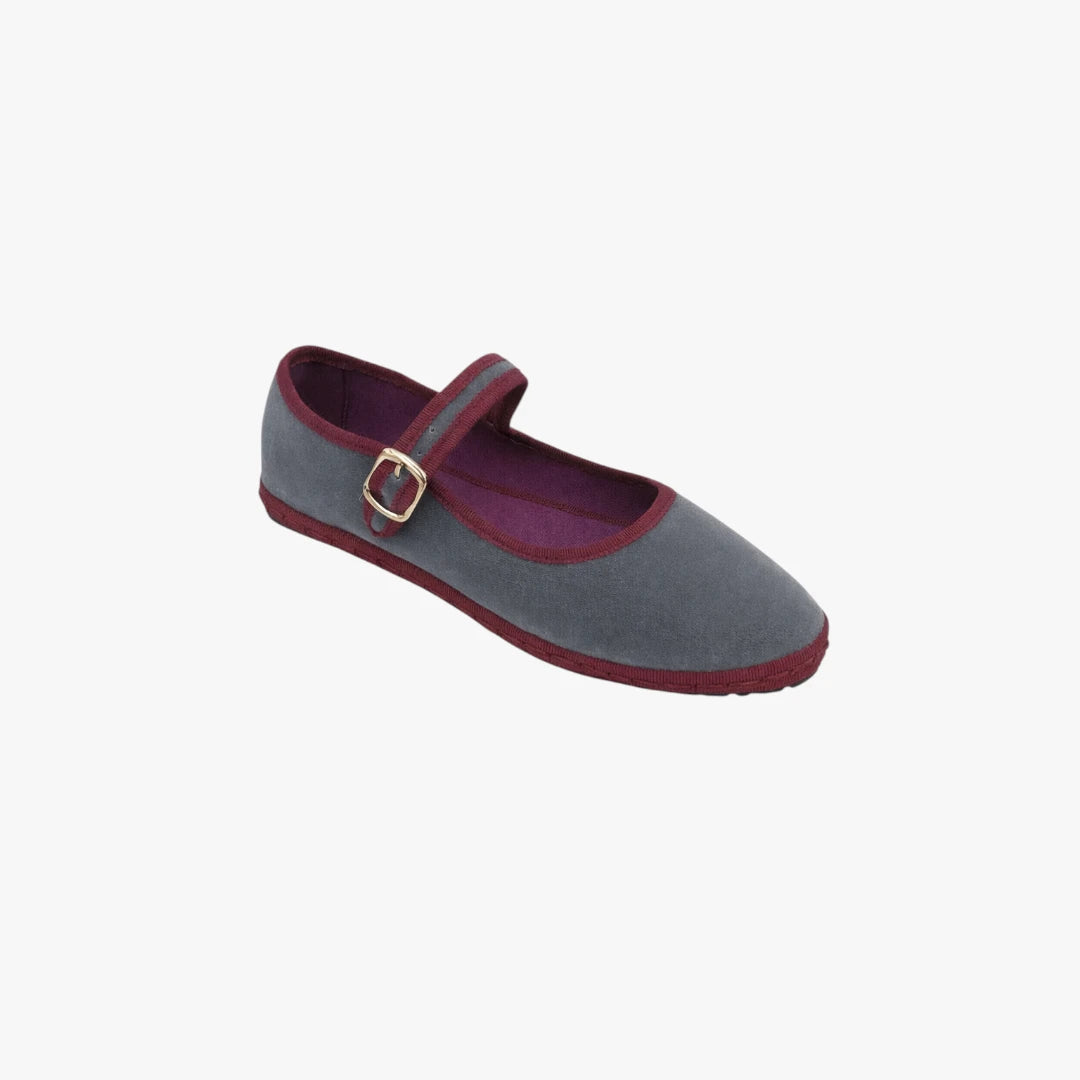 Dame Flade Mary Jane Sko med Velcro