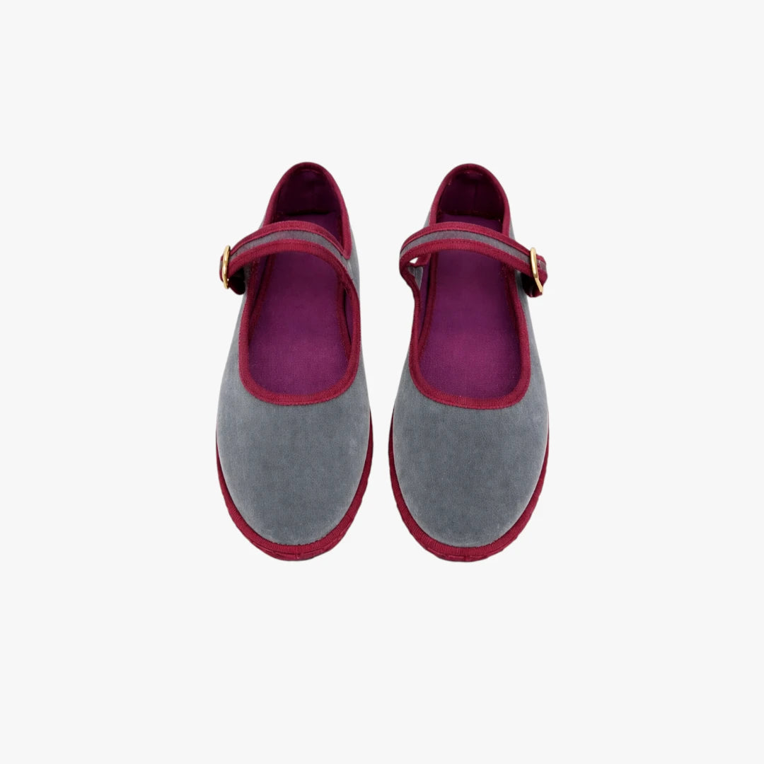 Dame Flade Mary Jane Sko med Velcro