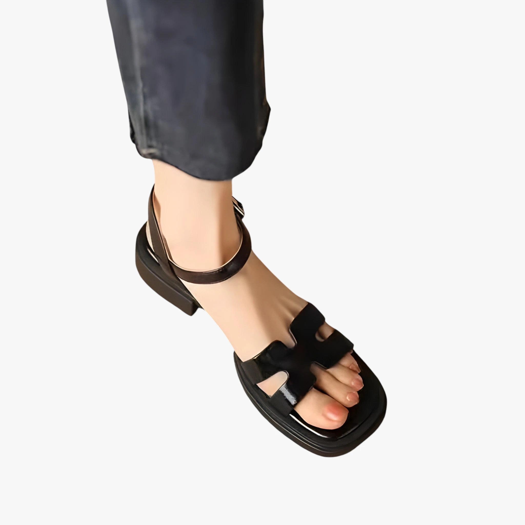 Dame Flade Sunde Sandaler med Lav Hæl og Rem