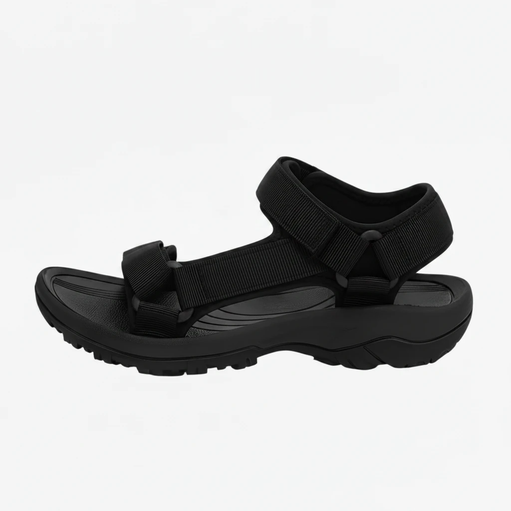 Dame Flade Sunde Sandaler med Rem og Velcro